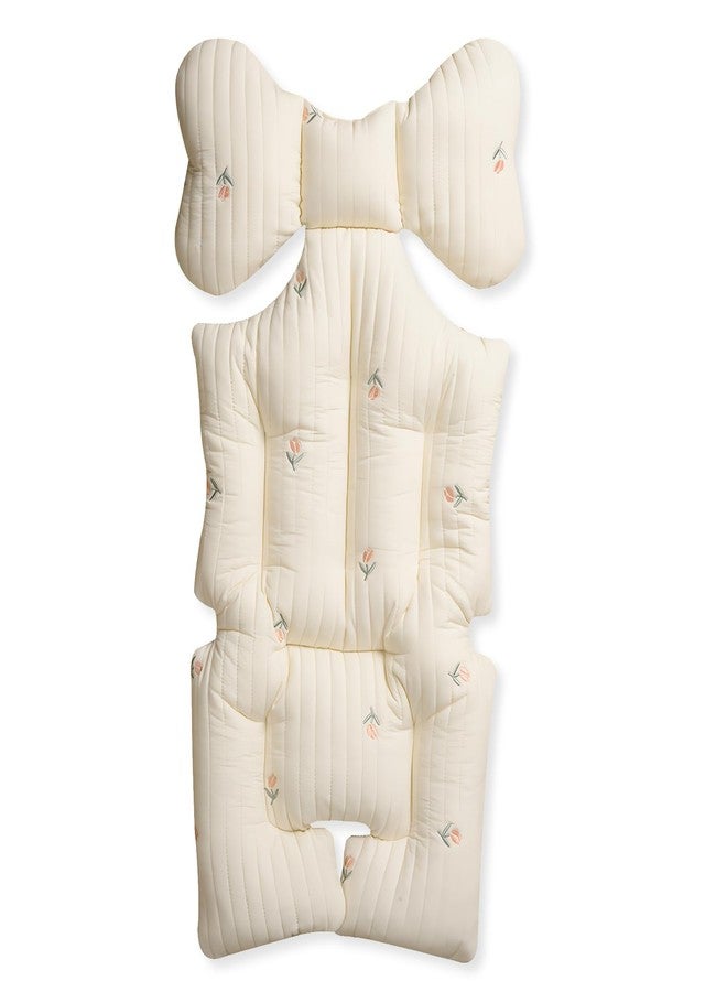 SONARIN Soft Baby Stroller Seat Liner,Thick Cotton Pushchair Seat Liner Baby Stroller Cushion Seat Pad Universal for Pushchair Pram Stroller Buggy Car Seat(Tulip) - Image 1